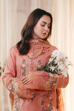 JADE Unstitched Dhanak Embroidered 3PC With Printed Shawl