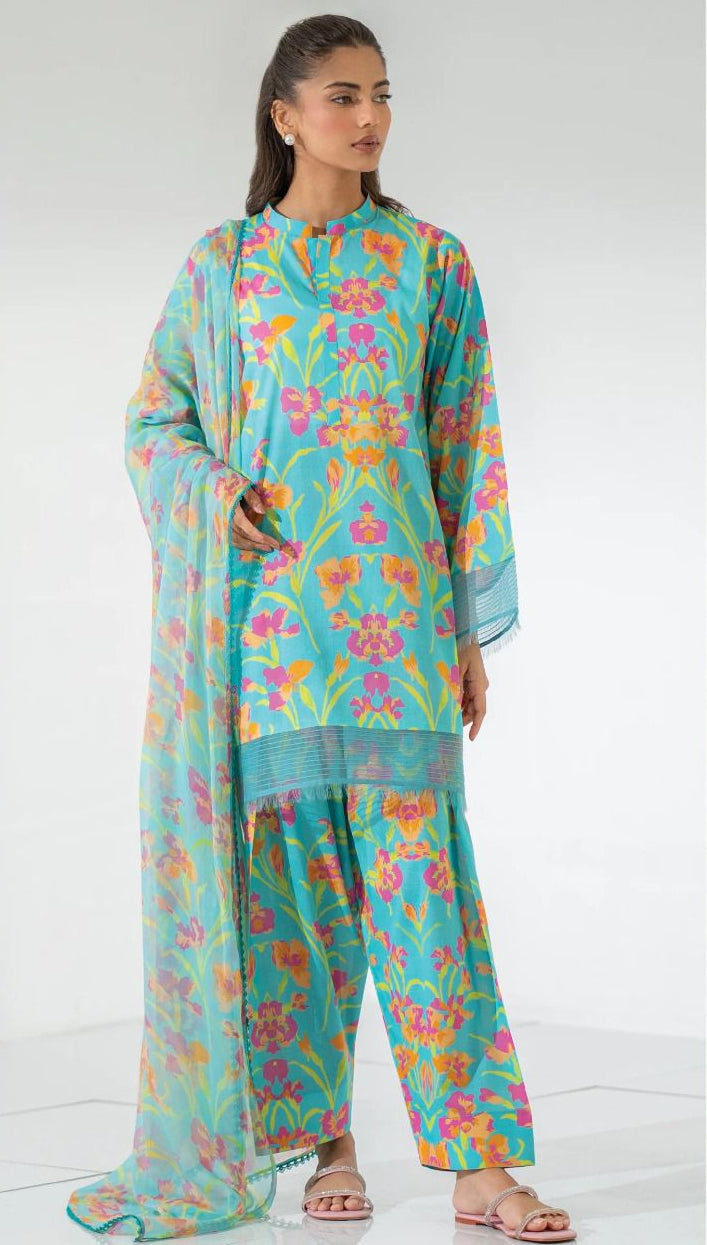 EGO Bana Dora Linen Digital Printed All over 3pc
