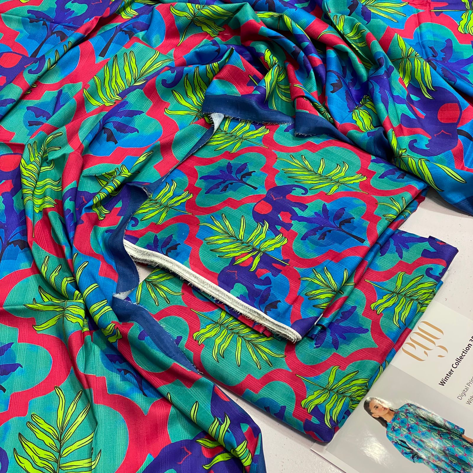 EGO Bana Dora Linen Digital Printed All over 3pc