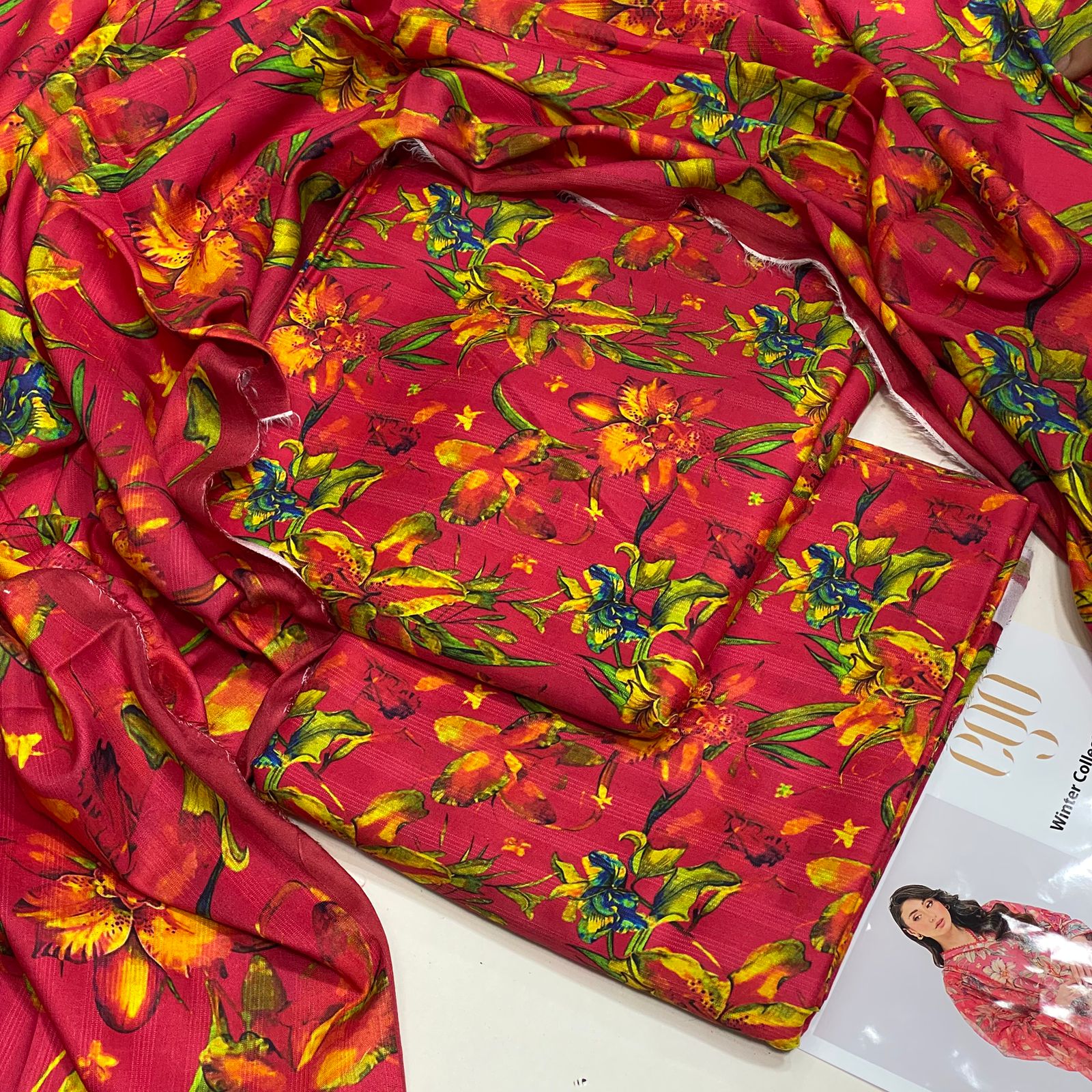 EGO Bana Dora Linen Digital Printed All over 3pc