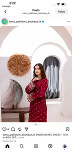 Premium quality Dhanak 2pc fully embroidered