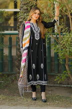 premium Quality embroidered Linen 3pc