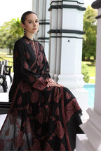 BAREEZE Unstitched Dhanak Embroidered 3PC With Embroidered Shawl