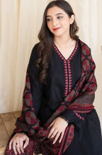 Aisling - 3PC Unstitched Dhanak Embroidered Shirt , Dupatta & Trouser