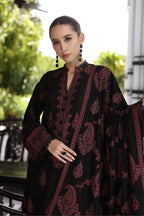 BAREEZE Unstitched Dhanak Embroidered 3PC With Embroidered Shawl