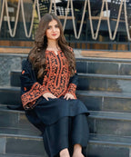 2PC Unstitched Dhanak Embroidered
